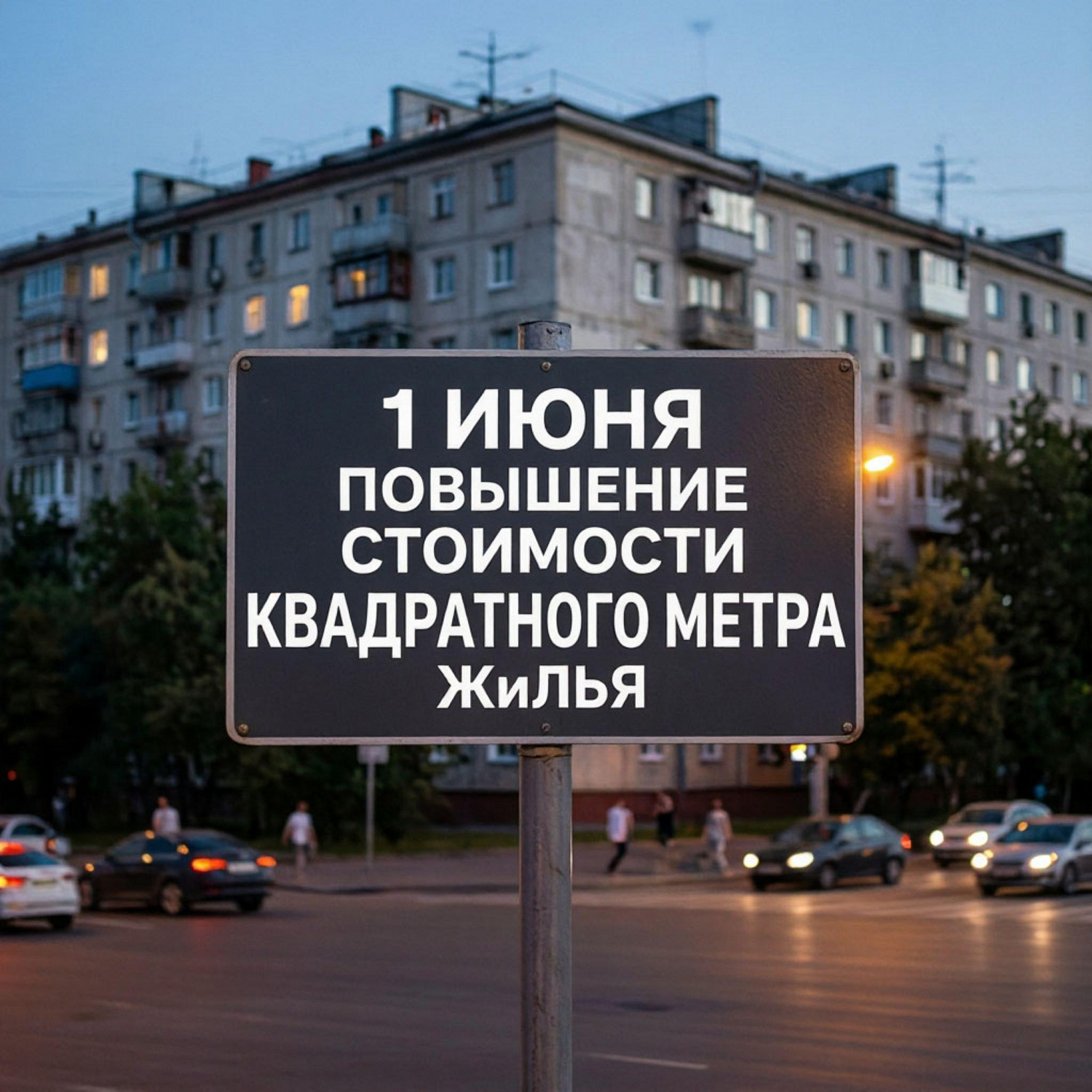1 ИЮНЯ повышение стоимости жилья